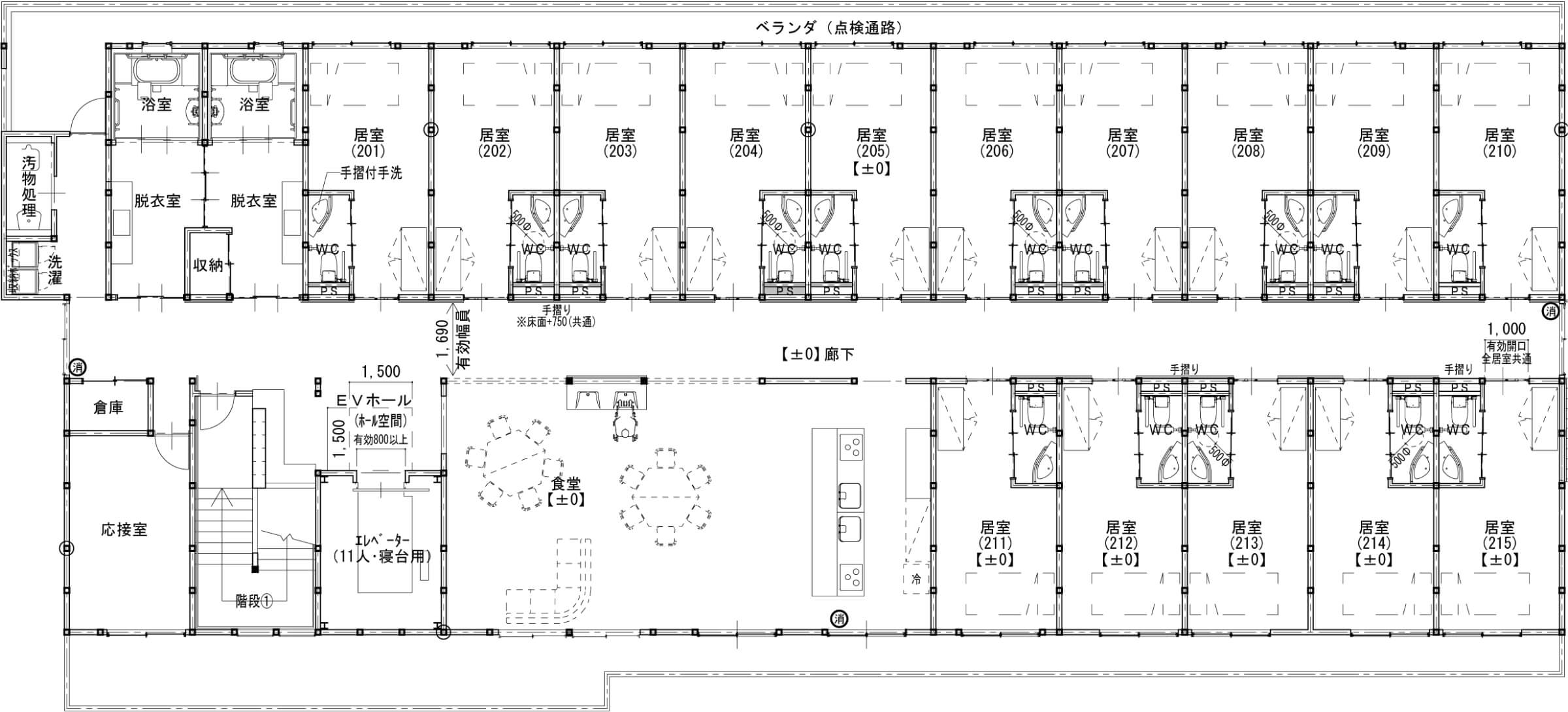 ライフネット彩果1階間取り図