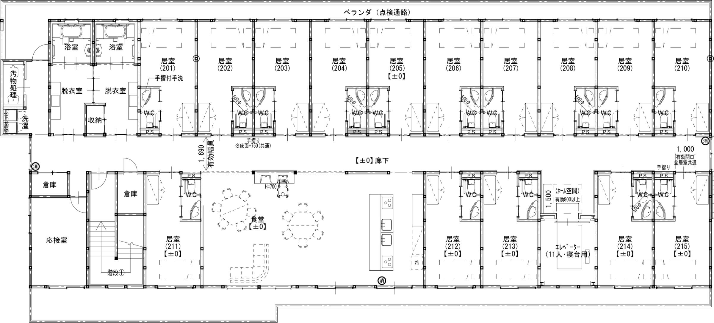 ライフネット彩里2階間取り図